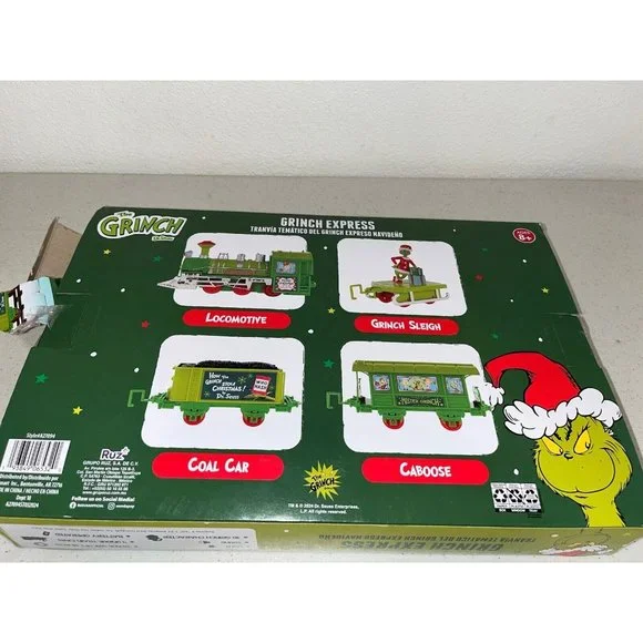 Dr. Seuss The Grinch Christmas Holiday Express Train Play Set 12pc Damaged Box - Picture 8 of 11